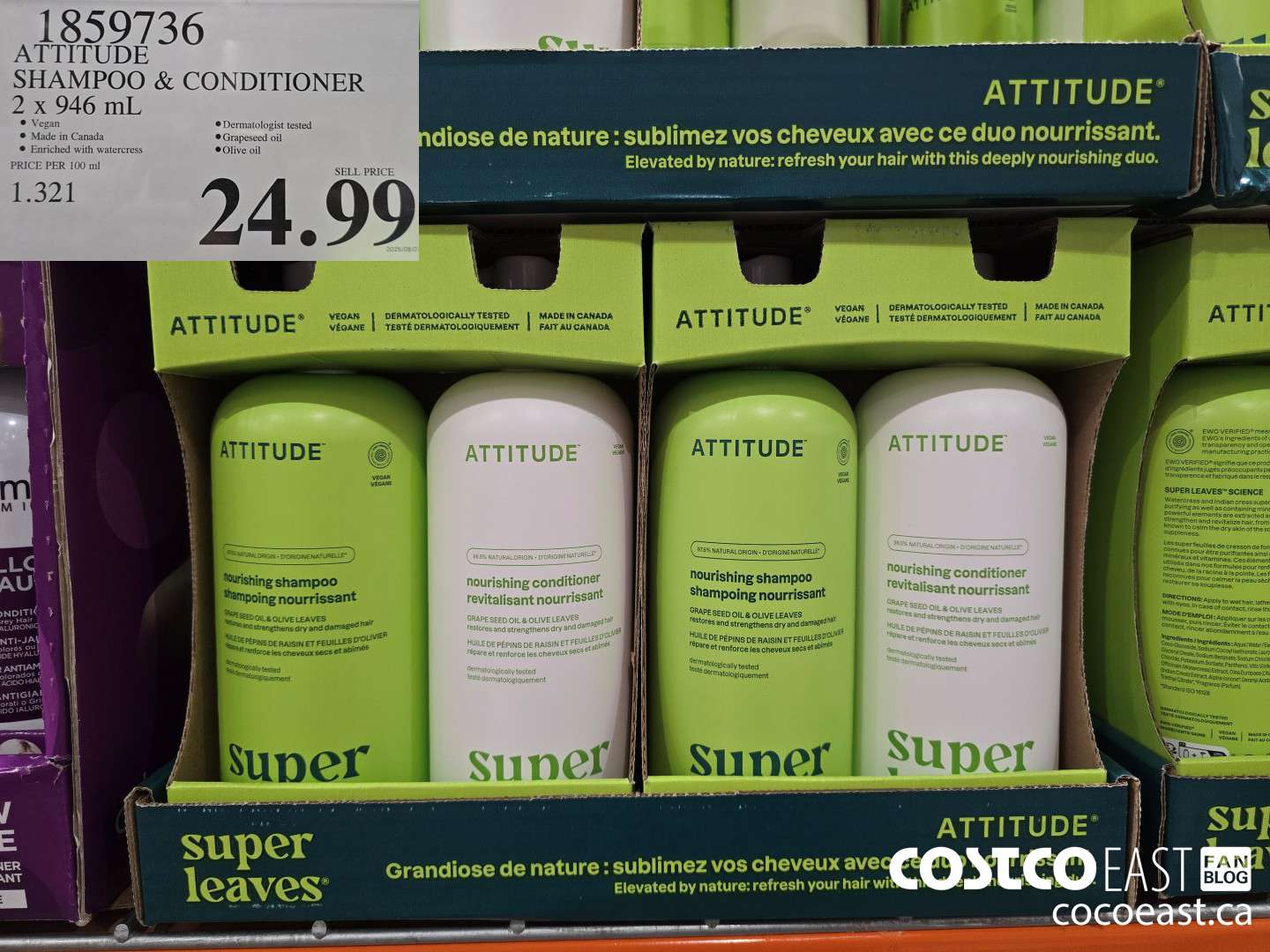 1859736 ATTITUDE SHAMPOO + CONDITIONER 2 x 946 mL $24.99