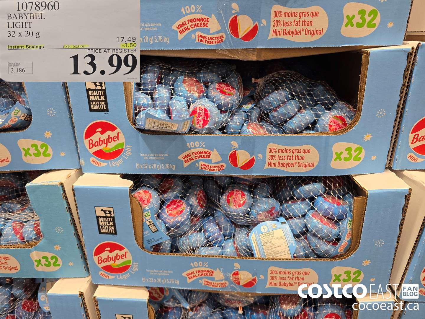 1078960 BABYBEL LIGHT 32 X 20g ($3.50 INSTANT SAVINGS EXPIRES ON 2025-09-14) $13.99