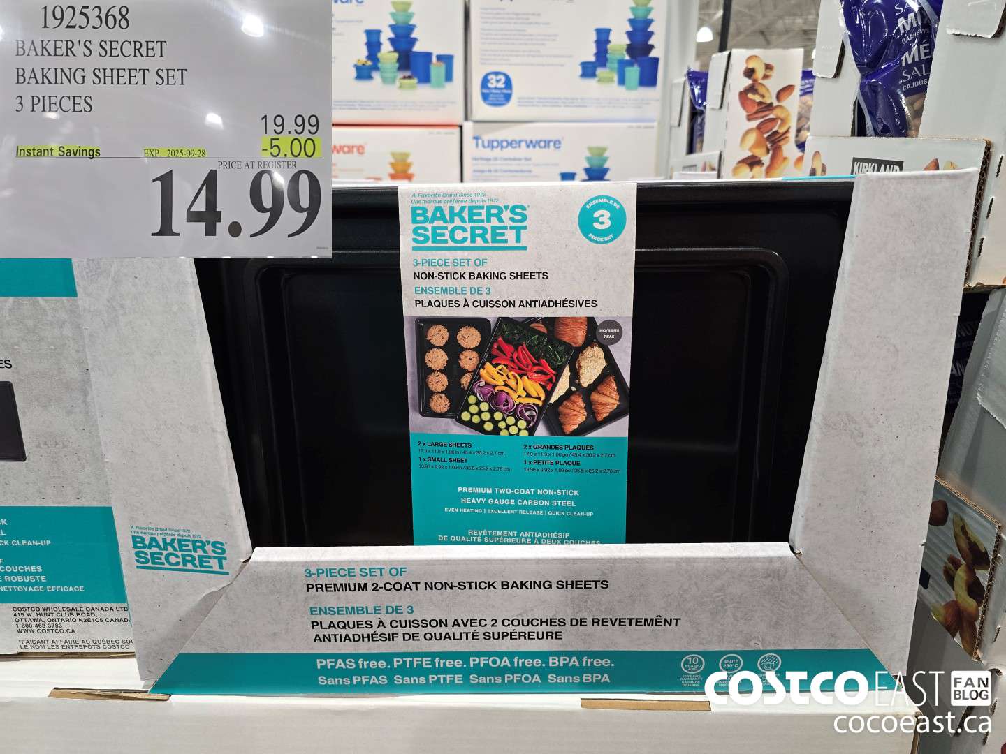 1925368 BAKER'S SECRET BAKING SHEET SET 3 PIECES ($5.00 INSTANT SAVINGS EXPIRES ON 2025-09-28) $14.99