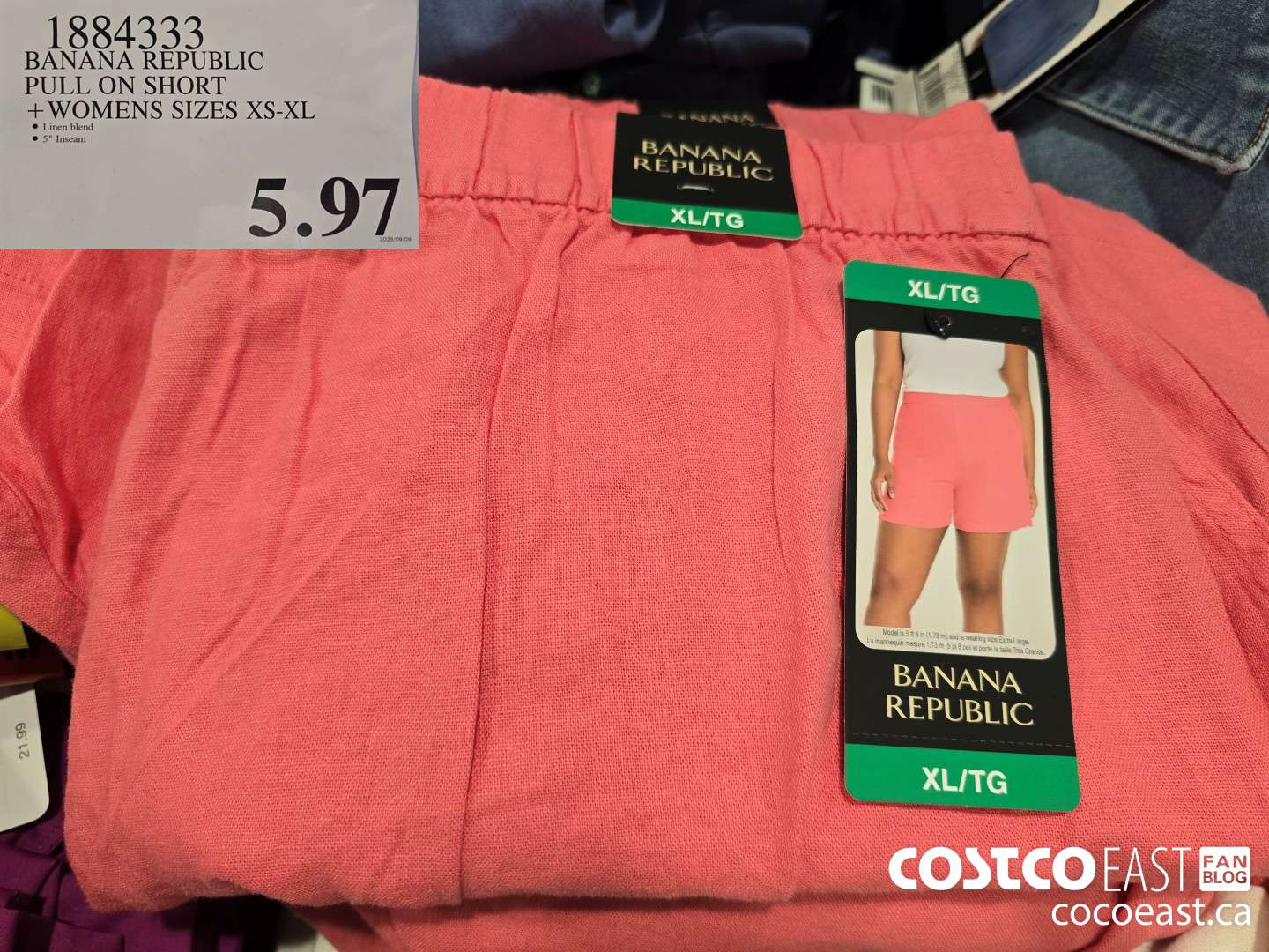 1884333 BANANA REPUBLIC LINEN BLEND SHORT +WOMENS SIZES XS-XL $5.97