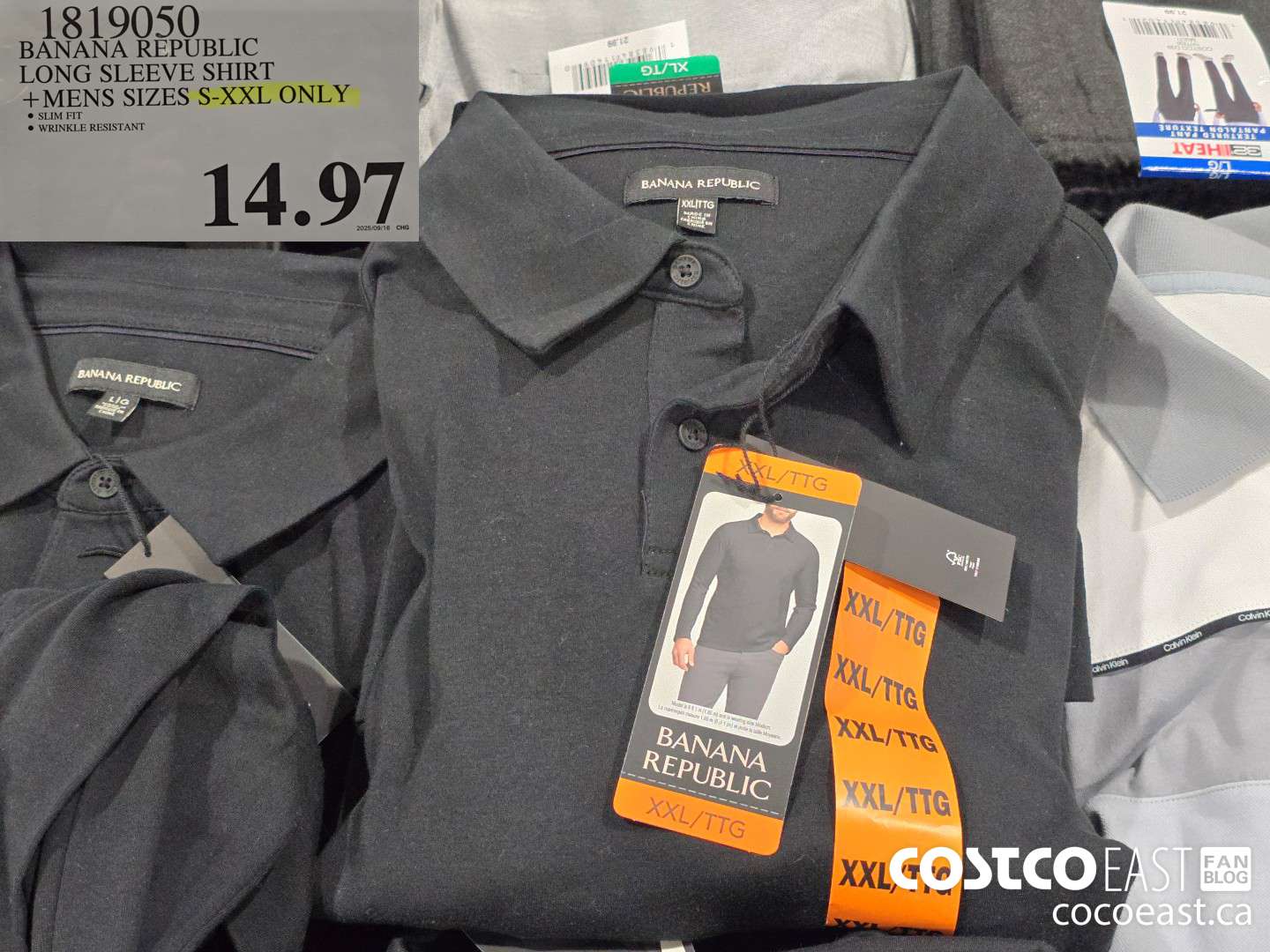 1819050 BANANA REPUBLIC LONG SLEEVE SHIRT + MENS SIZES S-XXL ONLY $14.97