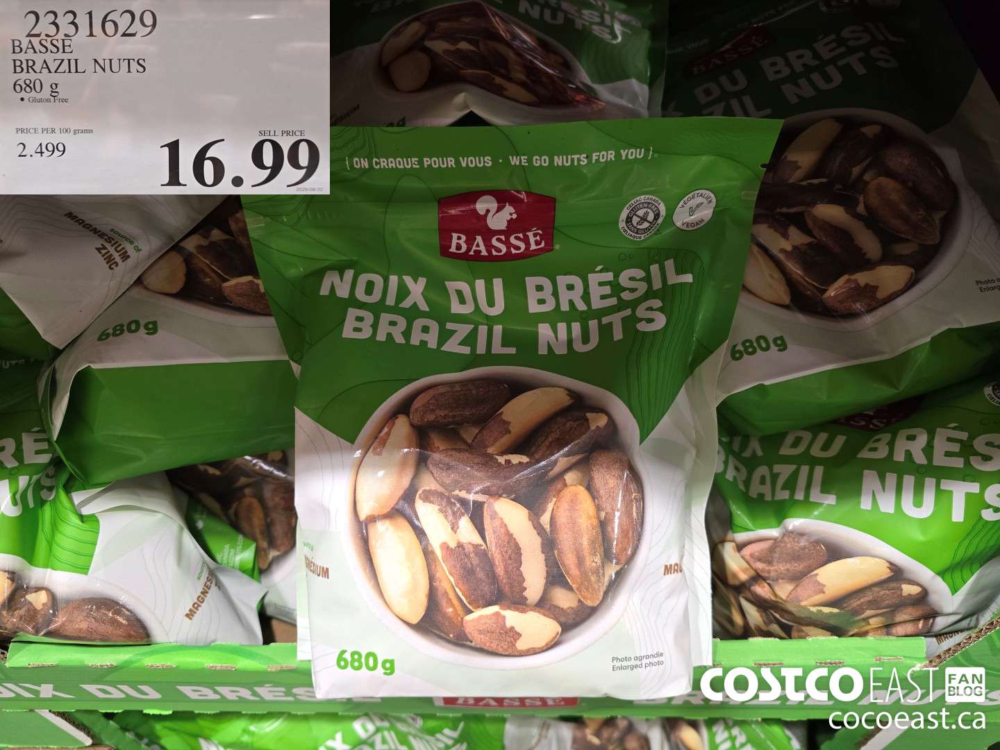 2331629 BASSE BRAZIL NUTS 680 G $16.99