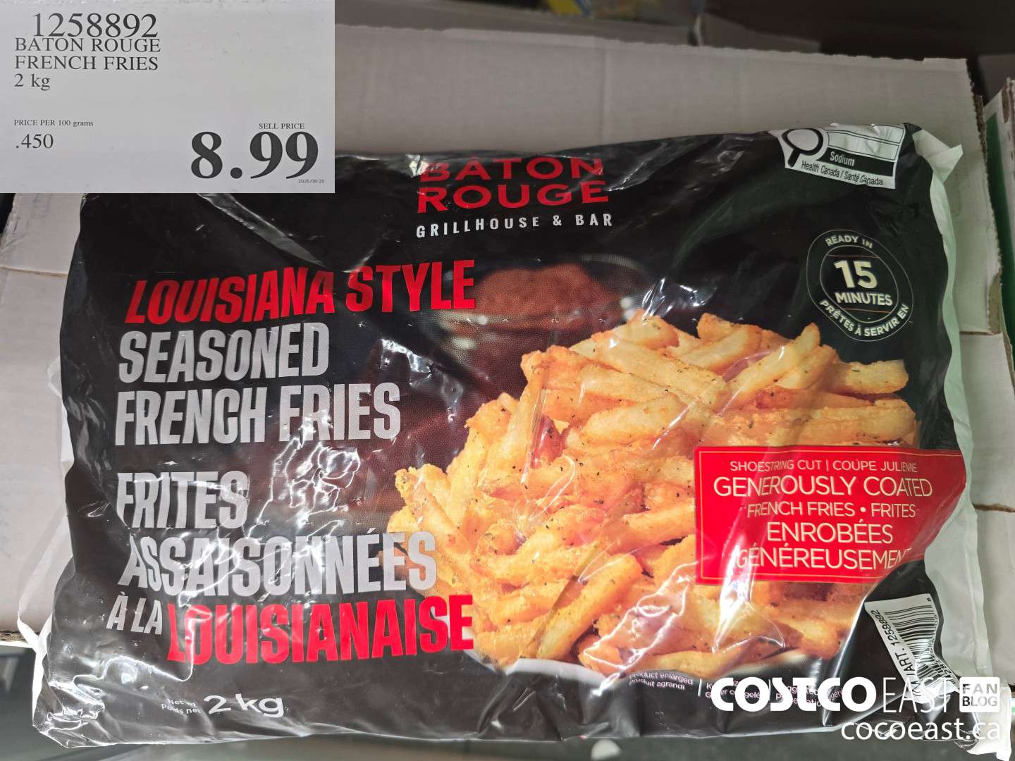 1258892 BATON ROUGE FRENCH FRIES 2KG $8.99