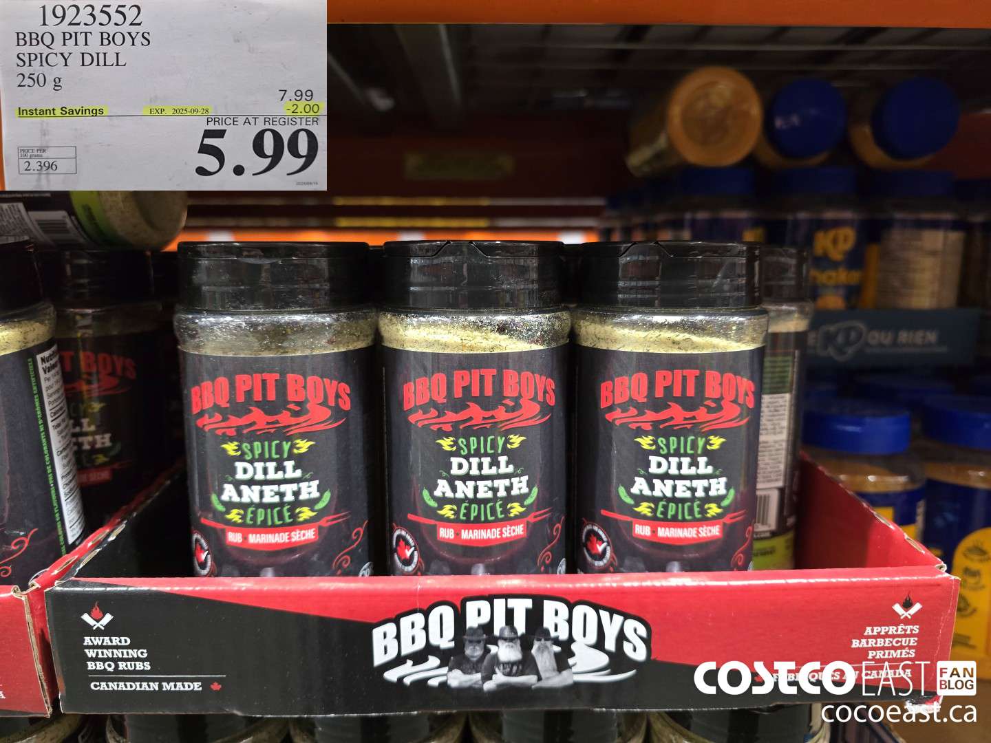 1923552 BBQ PIT BOYS SPICY DILL 250 g ($2.00 INSTANT SAVINGS EXPIRES ON 2025-09-28) $5.99