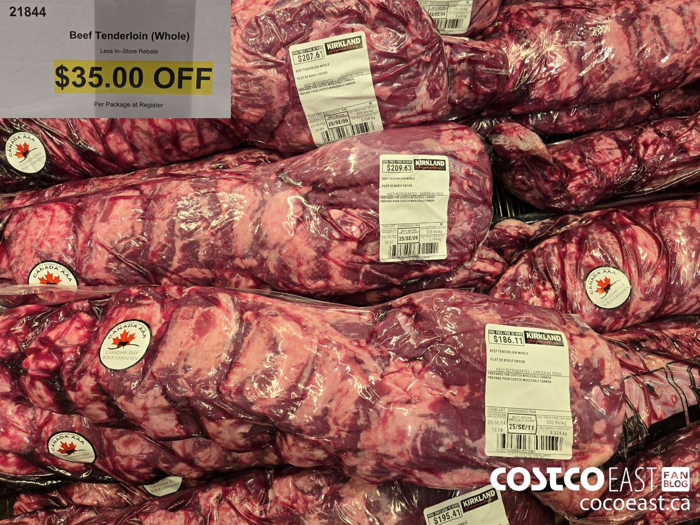 21844 BEEF TENDERLOIN (WHOLE) ($35.00 INSTANT SAVINGS)