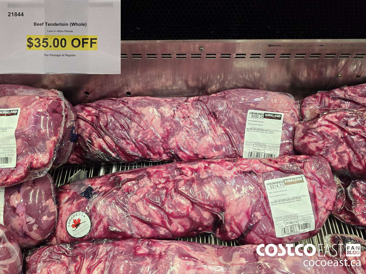 21844 BEEF TENDERLOIN (WHOLE) ($35.00 INSTANT SAVINGS)