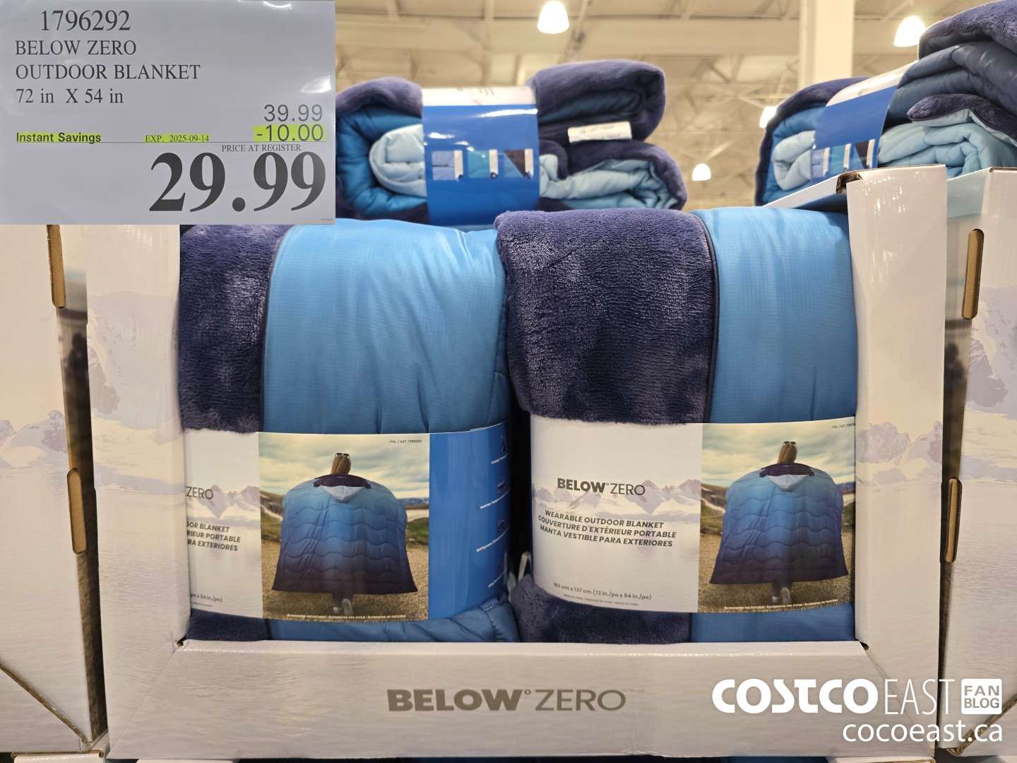 1796292 BELOW ZERO OUTDOOR BLANKET 72