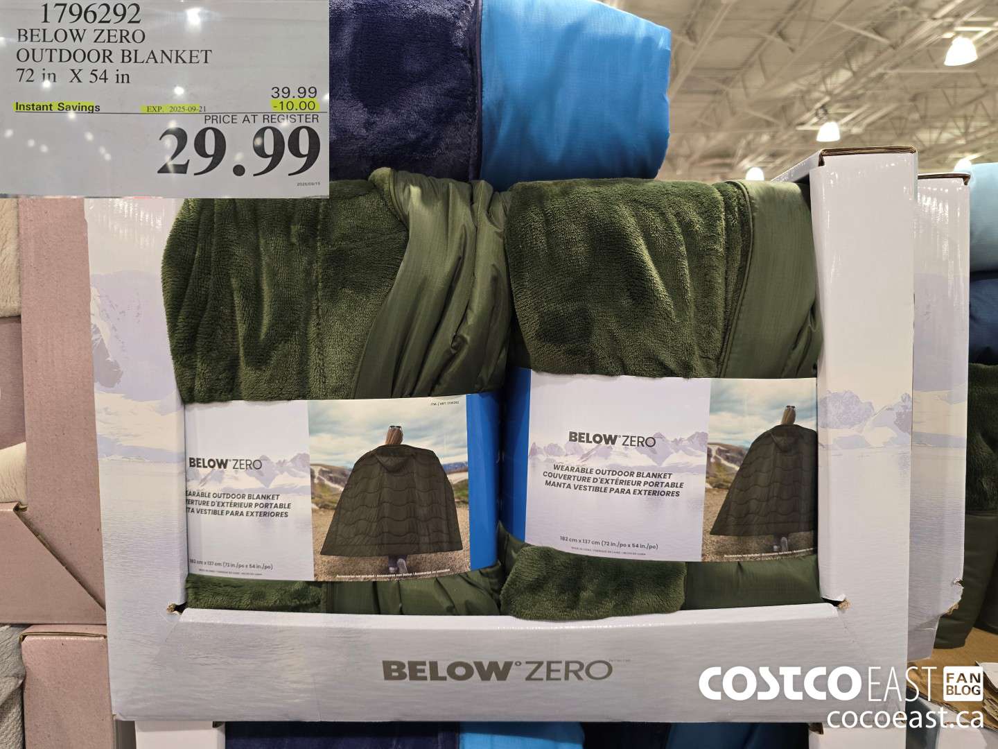 1796292 BELOW ZERO OUTDOOR BLANKET 72