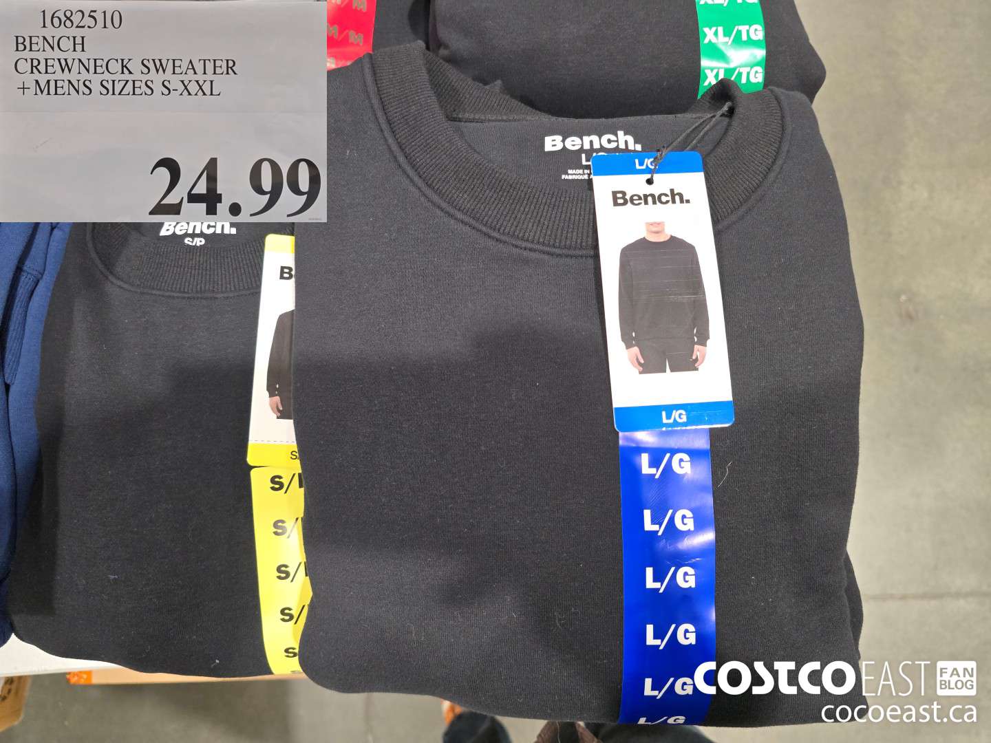 1682510 BENCH CREWNECK SWEATER + MENS SIZES S-XXL $24.99