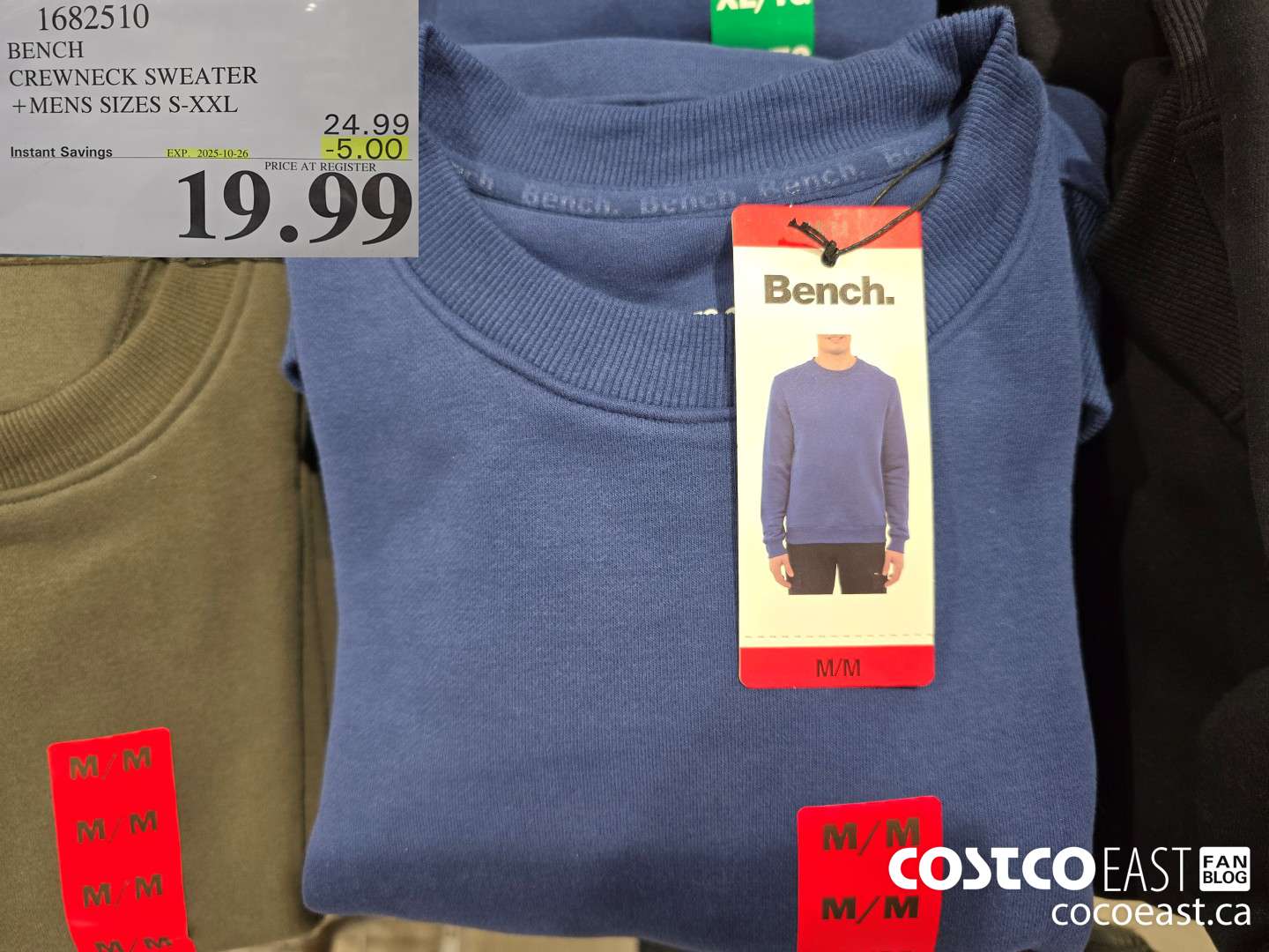 1682510 BENCH CREWNECK SWEATER + MENS SIZES S-XXL ($5.00 INSTANT SAVINGS EXPIRES ON 2025-10-26) $19.99