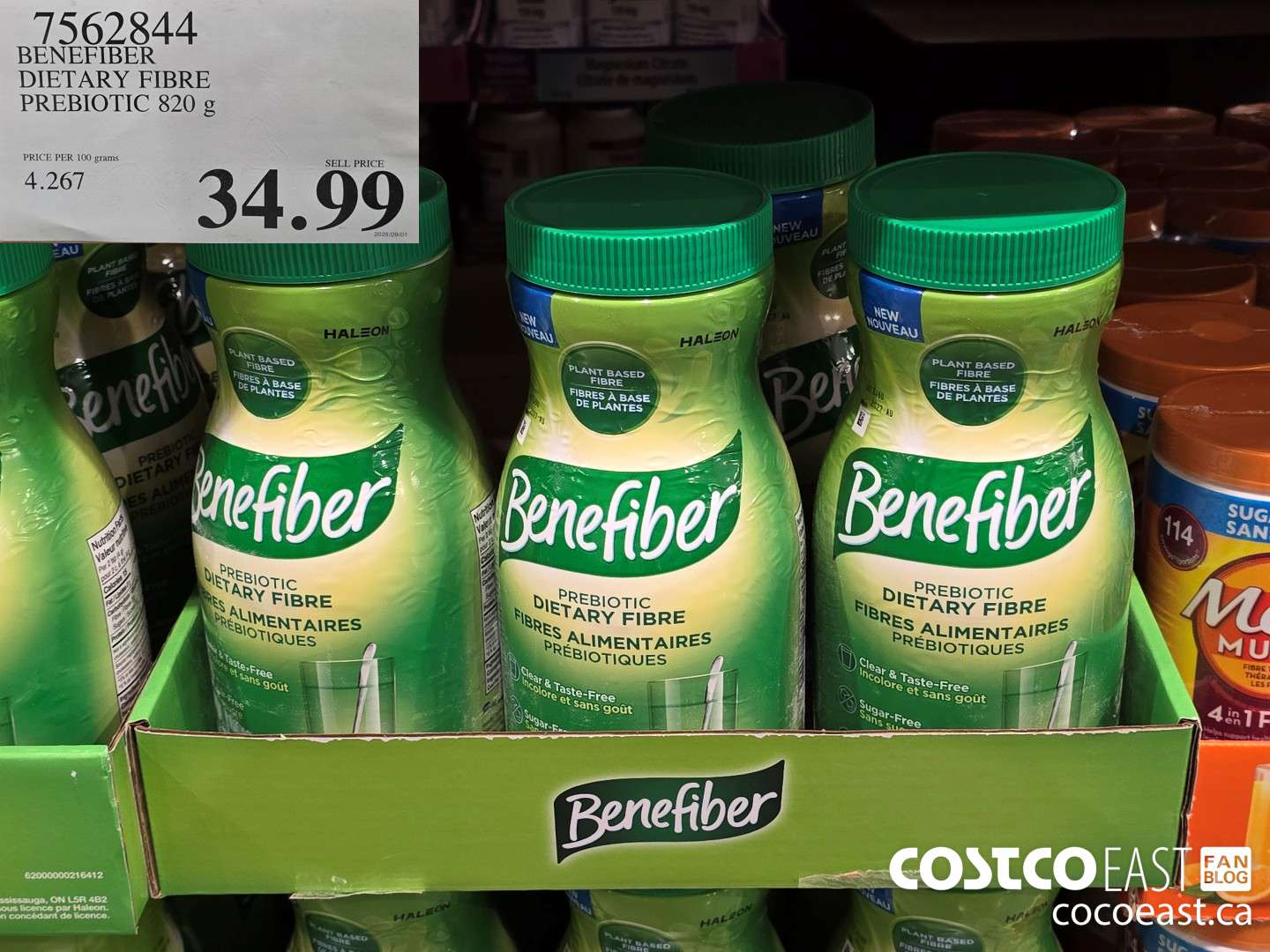 7562844 BENEFIBER DIETARY FIBRE PREBIOTIC 820 G $34.99