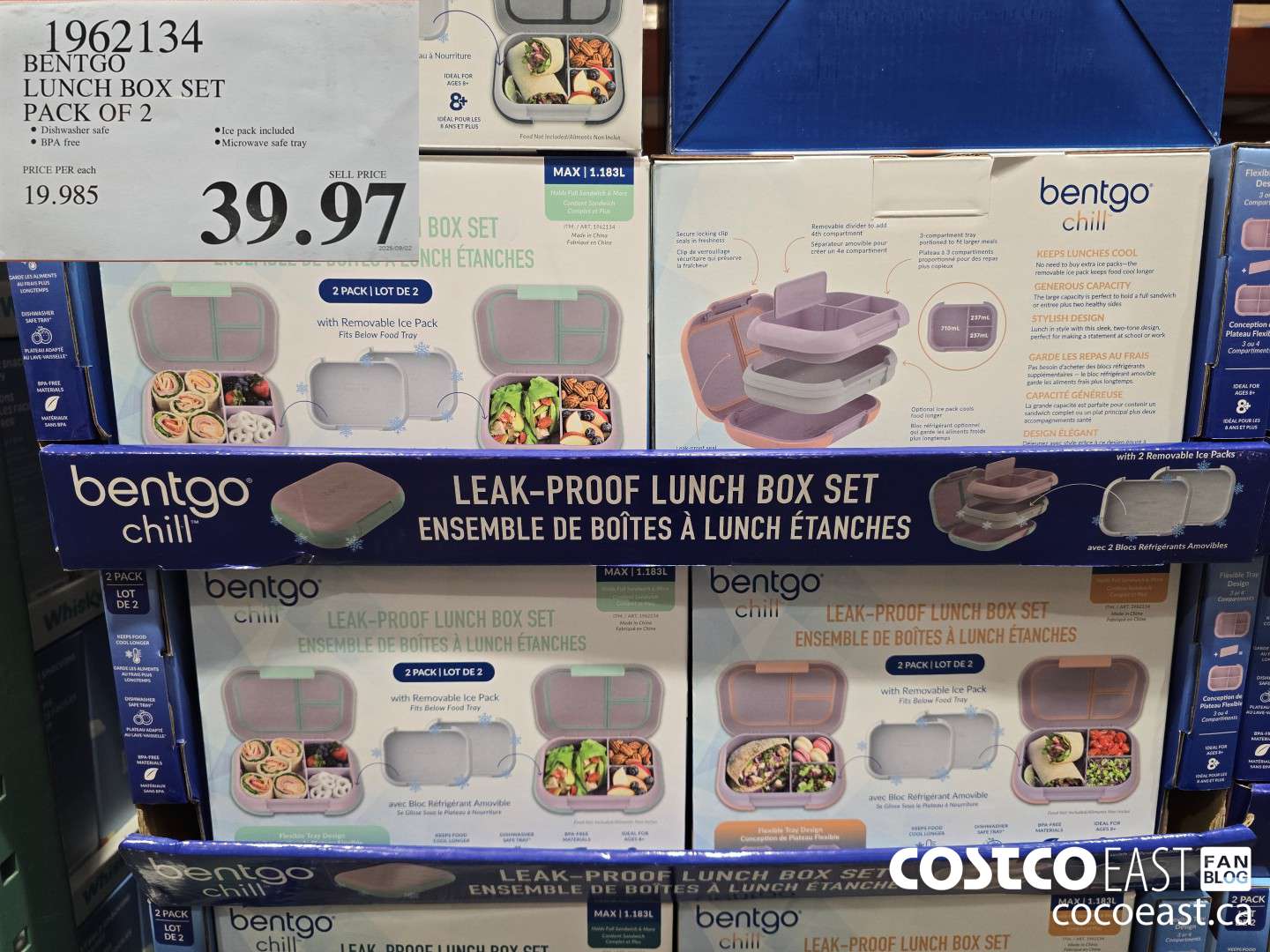 1962134 BENTGO LUNCH BOX SET PACK OF 2 $39.97