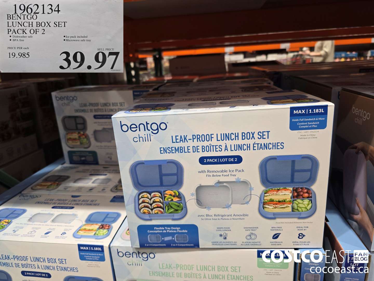 1962134 BENTGO LUNCH BOX SET PACK OF 2 $39.97