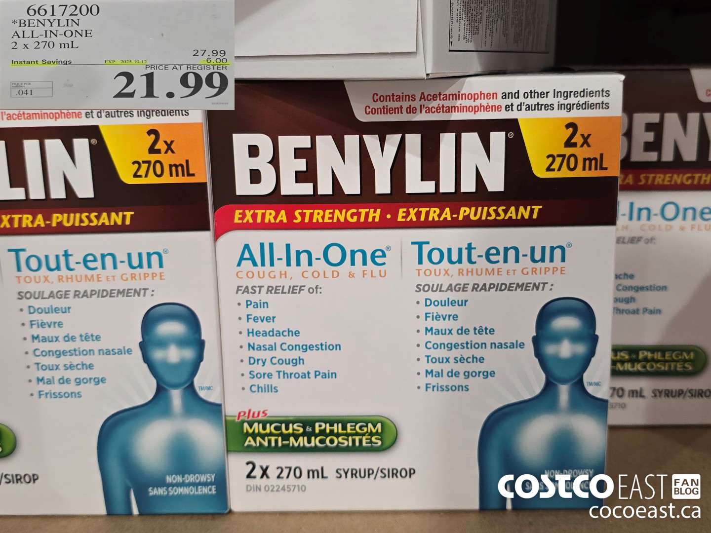 6617200 BENYLIN ALL-IN-ONE 2 X 270ML ($6.00 INSTANT SAVINGS EXPIRES ON 2025-10-12) $21.99