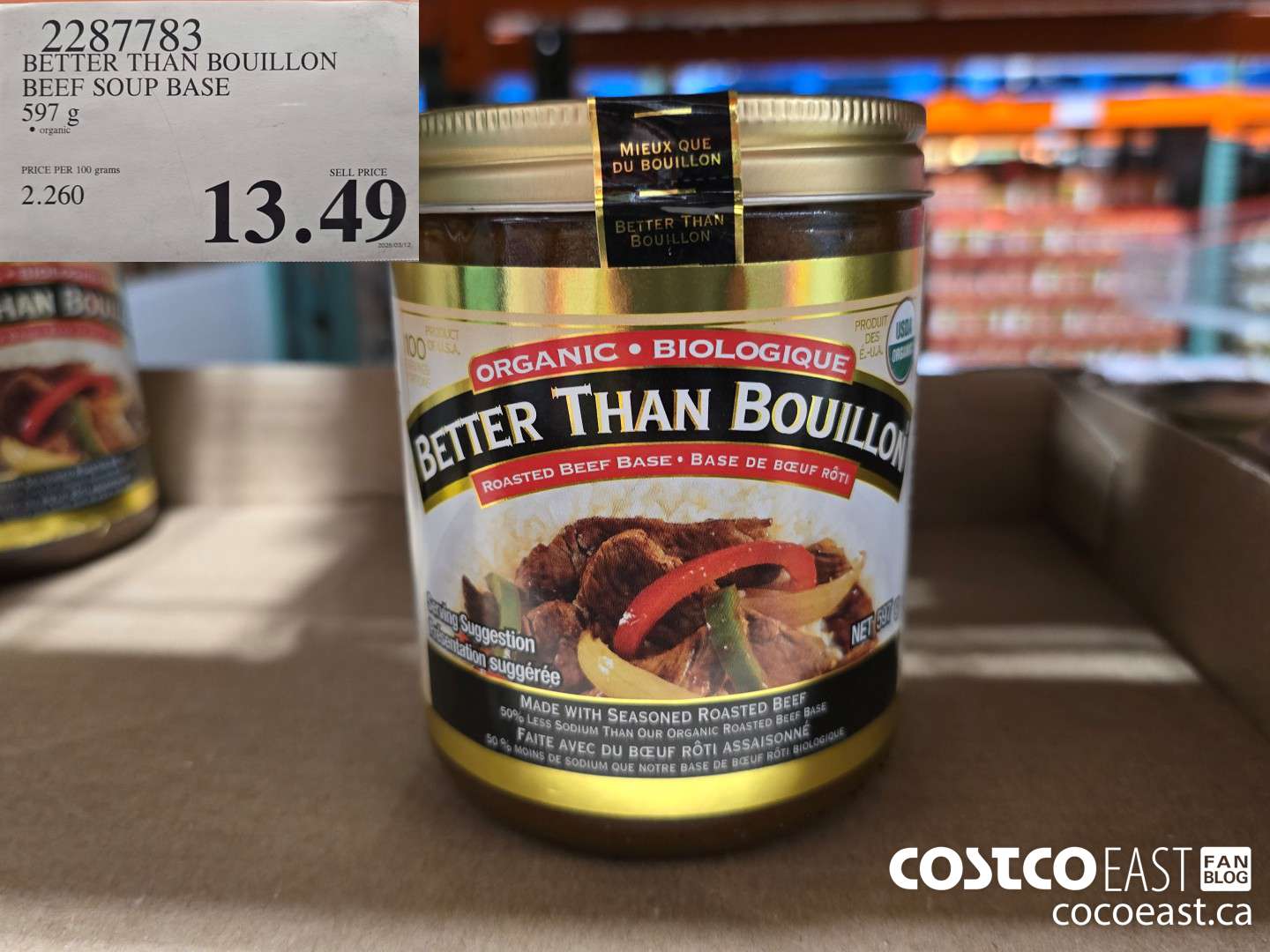 2287783 BETTER THAN BOUILLON BEEF SOUP BASE 597 g $13.49