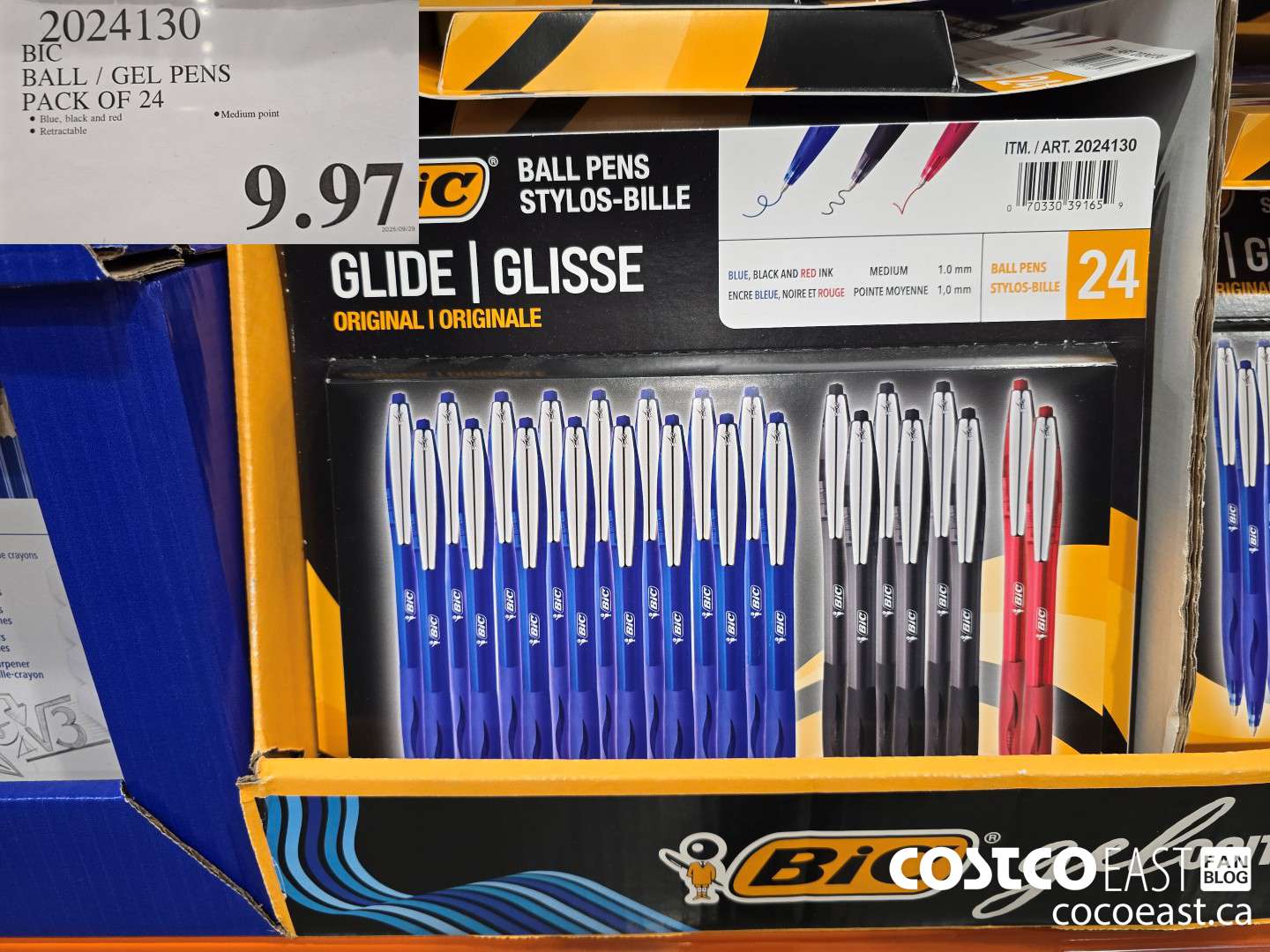 2024130 BIC BALL / GEL PENS PACK OF 24 $9.97
