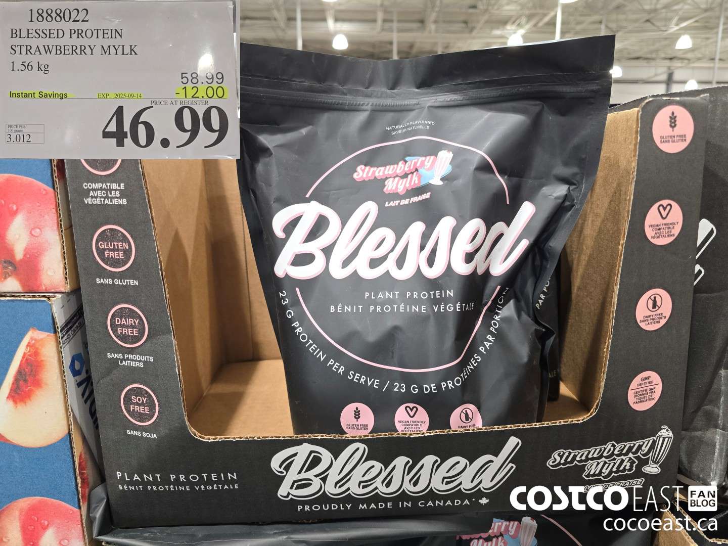 1888022 BLESSED PROTEIN STRAWBERRY MYLK 1.56 KG ($12.00 INSTANT SAVINGS EXPIRES ON 2025-09-14) $46.99