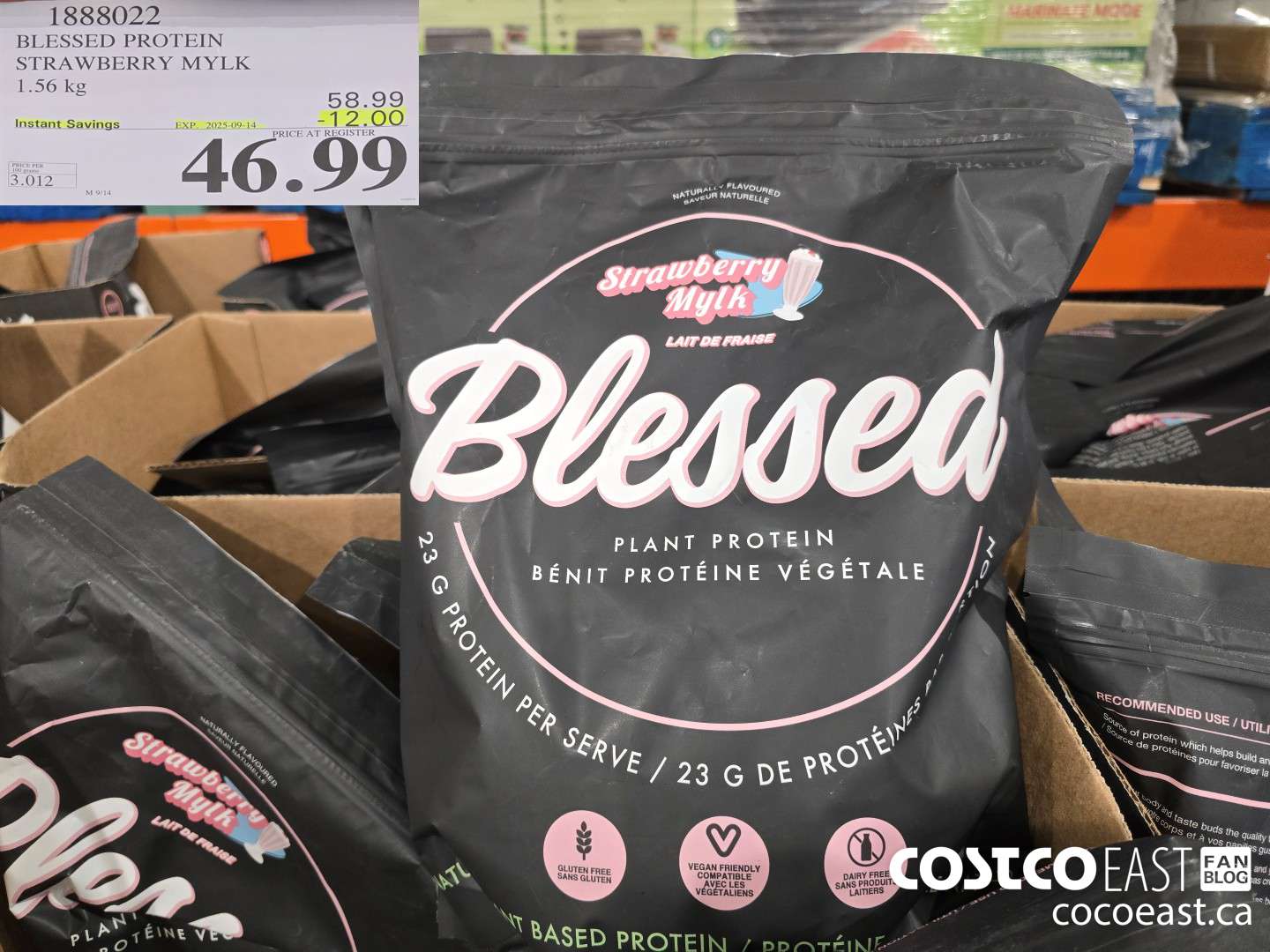 1888022 BLESSED PROTEIN STRAWBERRY MYLK 1.56 KG ($12.00 INSTANT SAVINGS EXPIRES ON 2025-09-14) $46.99