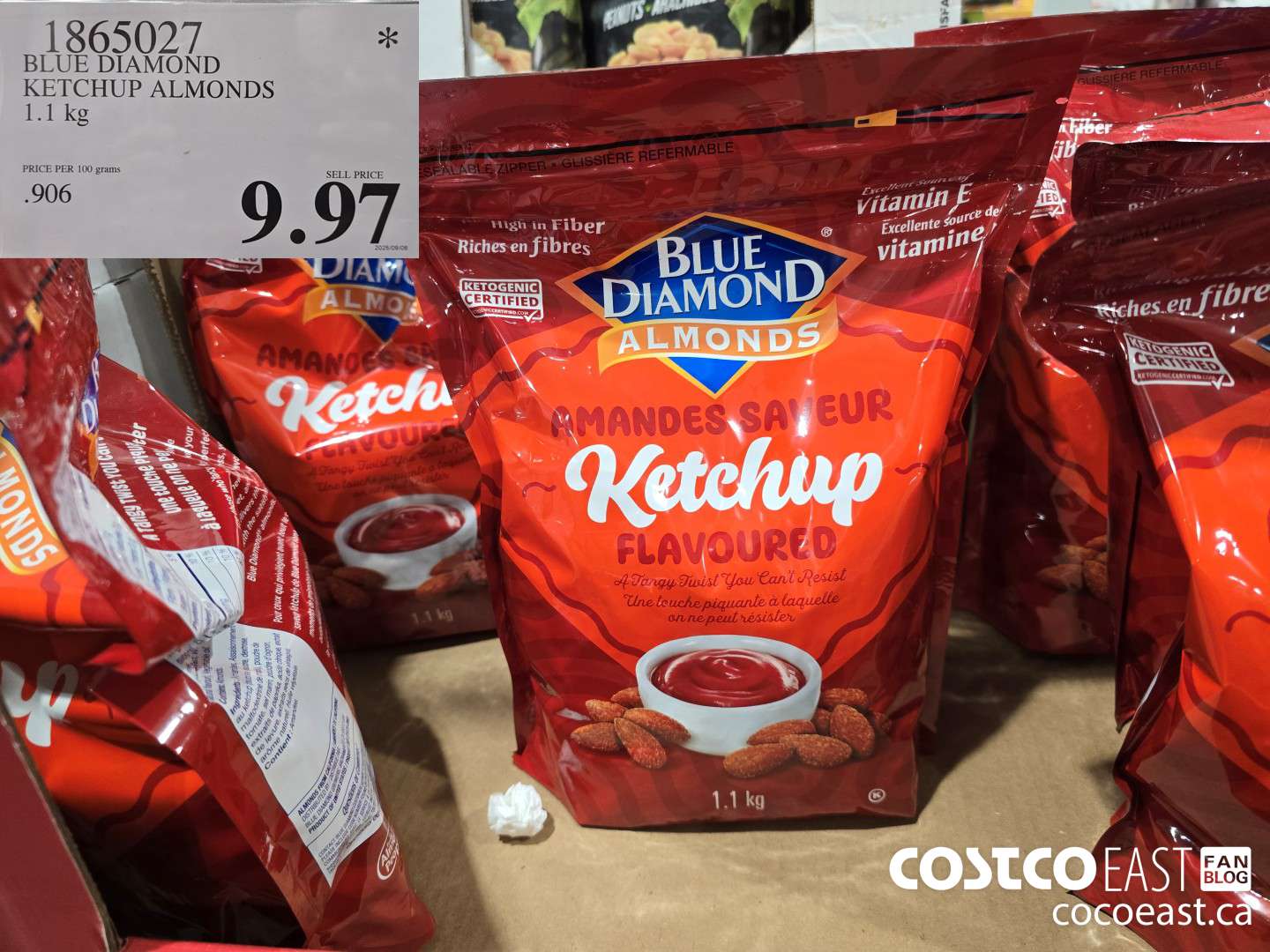 1865027 BLUE DIAMOND KETCHUP ALMONDS 1.1 kg $9.97