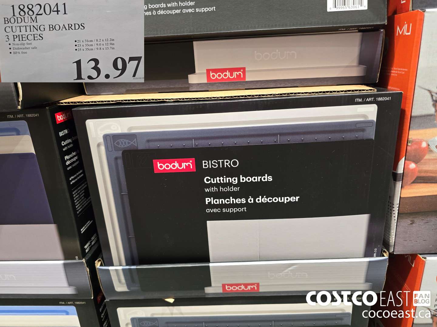 1882041 BODUM CUTTING BOARDS 3 PIECES $13.97