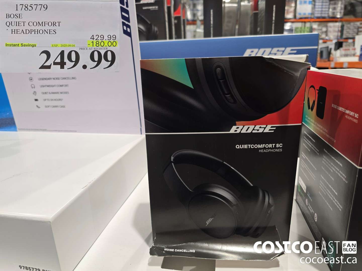 1785779 BOSE QUIET COMFORT HEADPHONES ($180.00 INSTANT SAVINGS EXPIRES ON 2025-09-04) $249.99