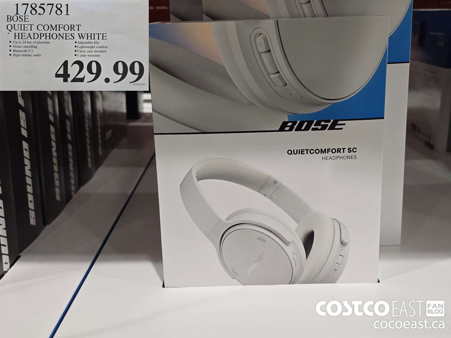 1785781 BOSE QUIET COMFORT ~ HEADPHONES WHITE $429.99