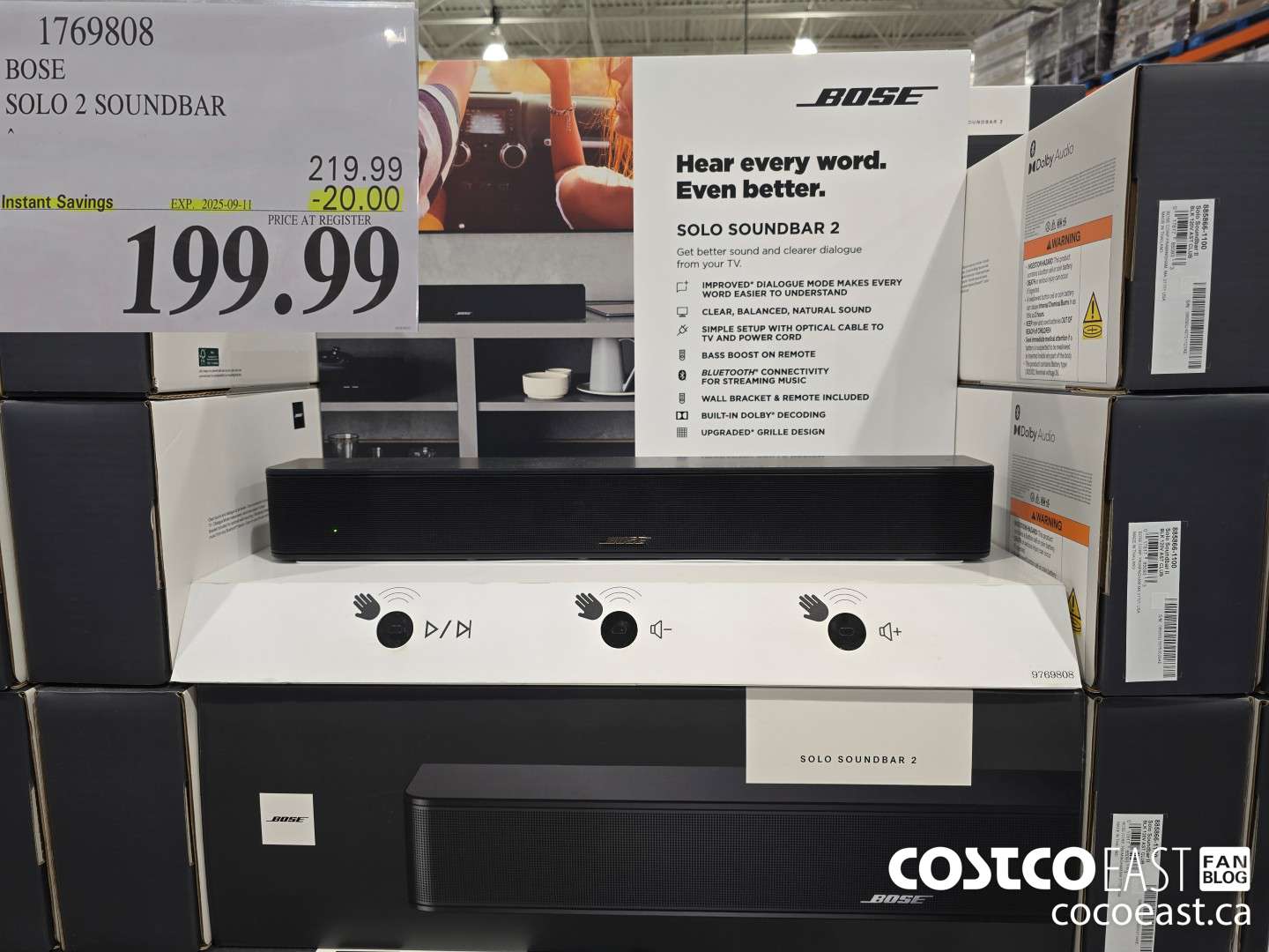 1769808 BOSE SOLO 2 SOUNDBAR ($20.00 INSTANT SAVINGS EXPIRES ON 2025-09-11) $199.99