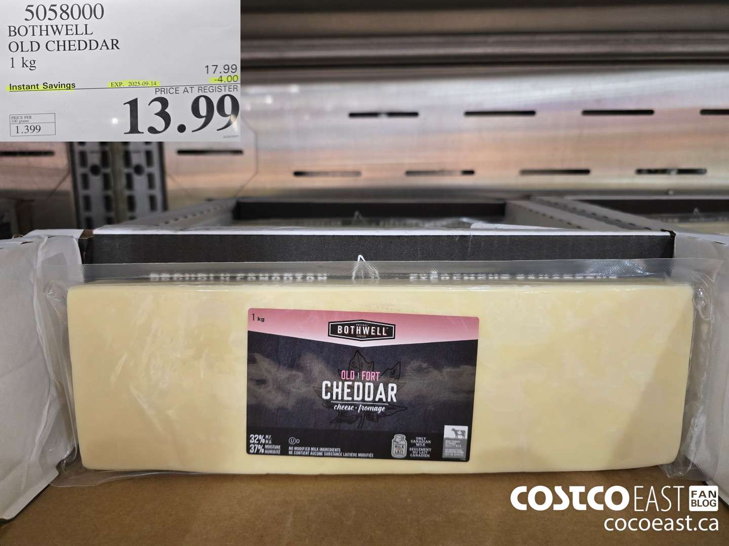 5058000 BOTHWELL OLD CHEDDAR 1kg  ($4.00 INSTANT SAVINGS EXPIRES ON 2025-09-14) $13.99