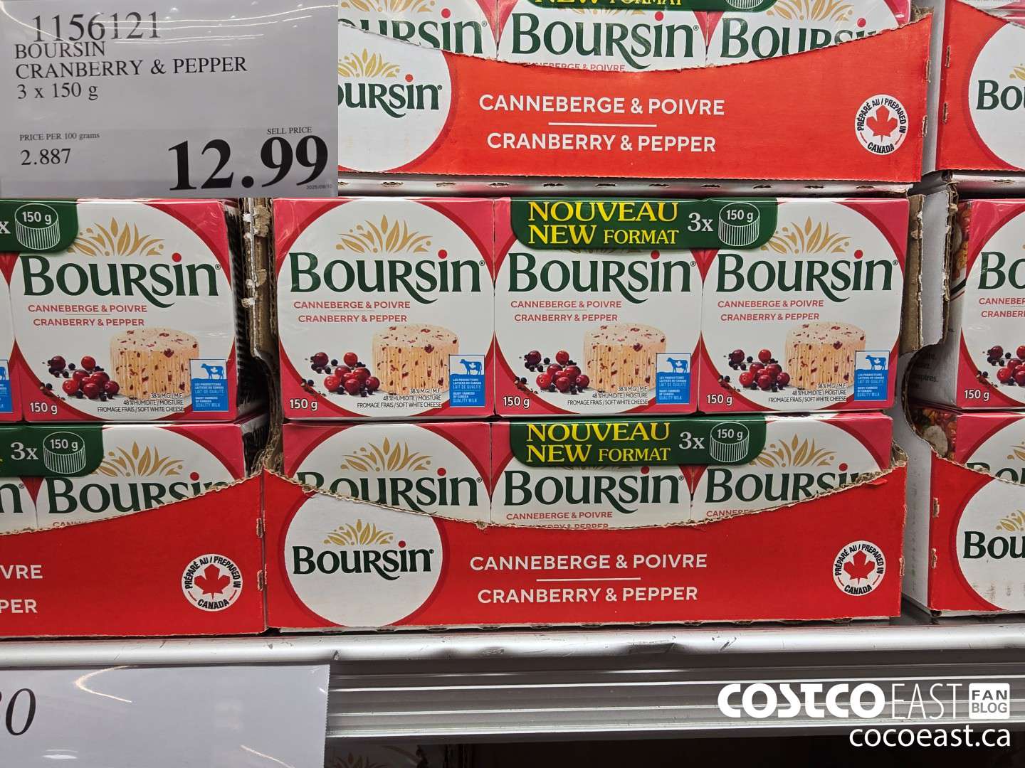 1156121 BOURSIN CRANBERRY & PEPPER 2 x 150 G $12.99