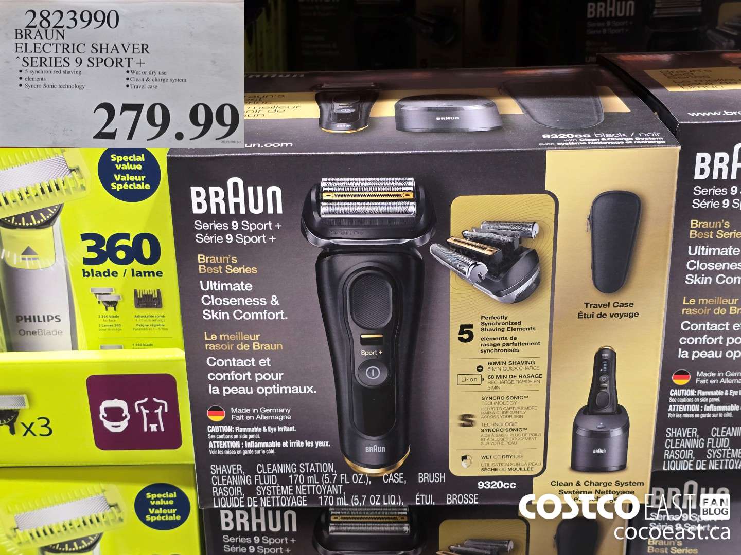 2823990 BRAUN ELECTRIC SHAVER SERIES 9 SPORT + $279.99