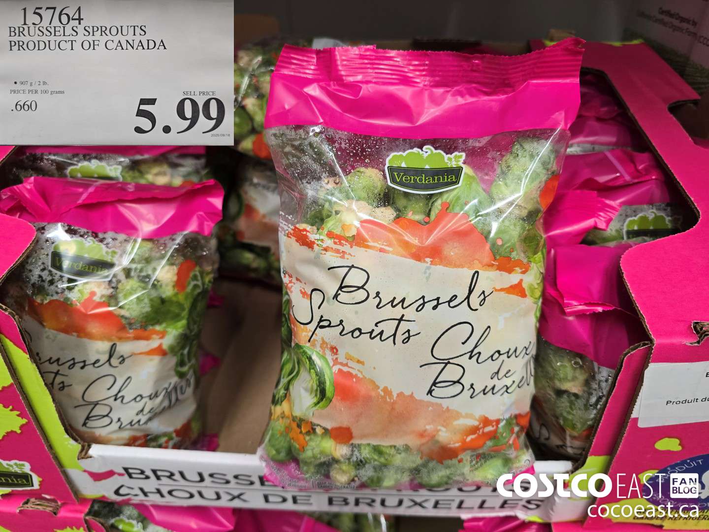 15764 BRUSSELS SPROUTS PRODUCT OF CANADA $5.99