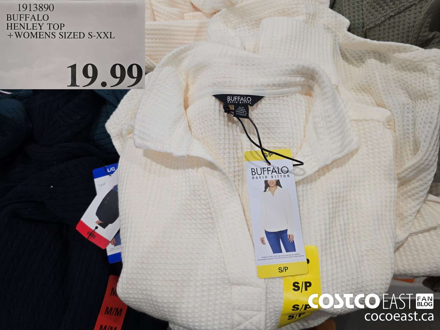 1913890 BUFFALO HENLEY TOP + WOMENS SIZED S-XXL $19.99