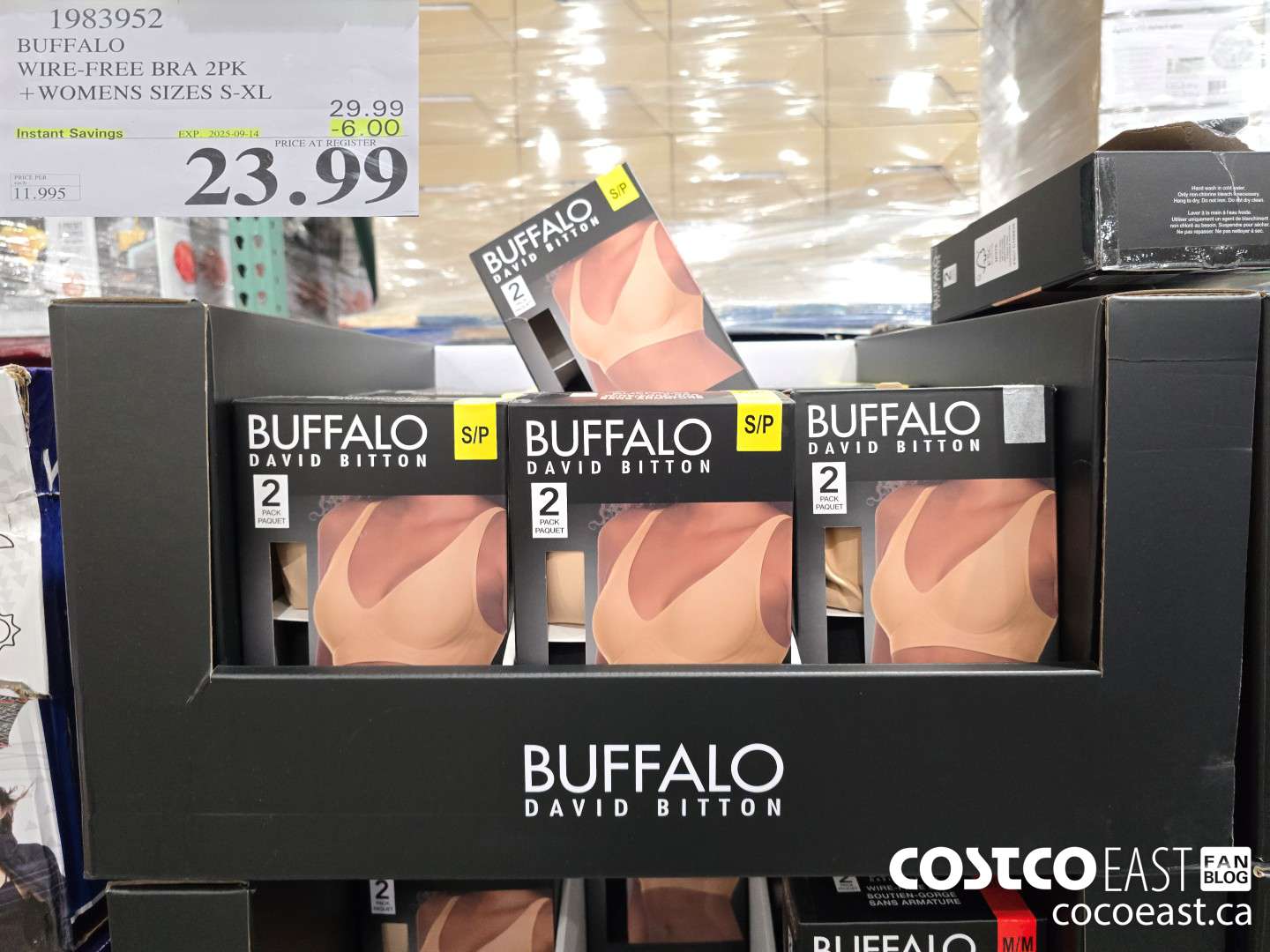 1983952 BUFFALO WIRE-FREE BRA 2PK +WOMENS SIZES S-XL ($6.00 INSTANT SAVINGS EXPIRES ON 2025-09-14) $23.99