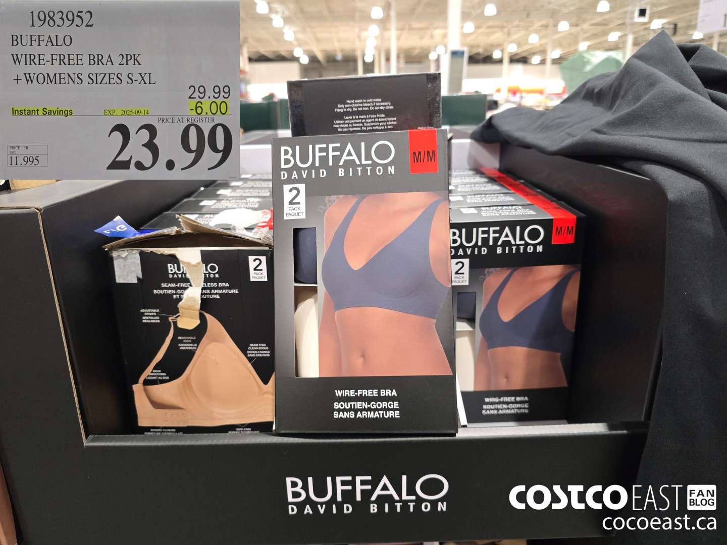 1983952 BUFFALO WIRE-FREE BRA 2PK +WOMENS SIZES S-XL ($6.00 INSTANT SAVINGS EXPIRES ON 2025-09-14) $23.99