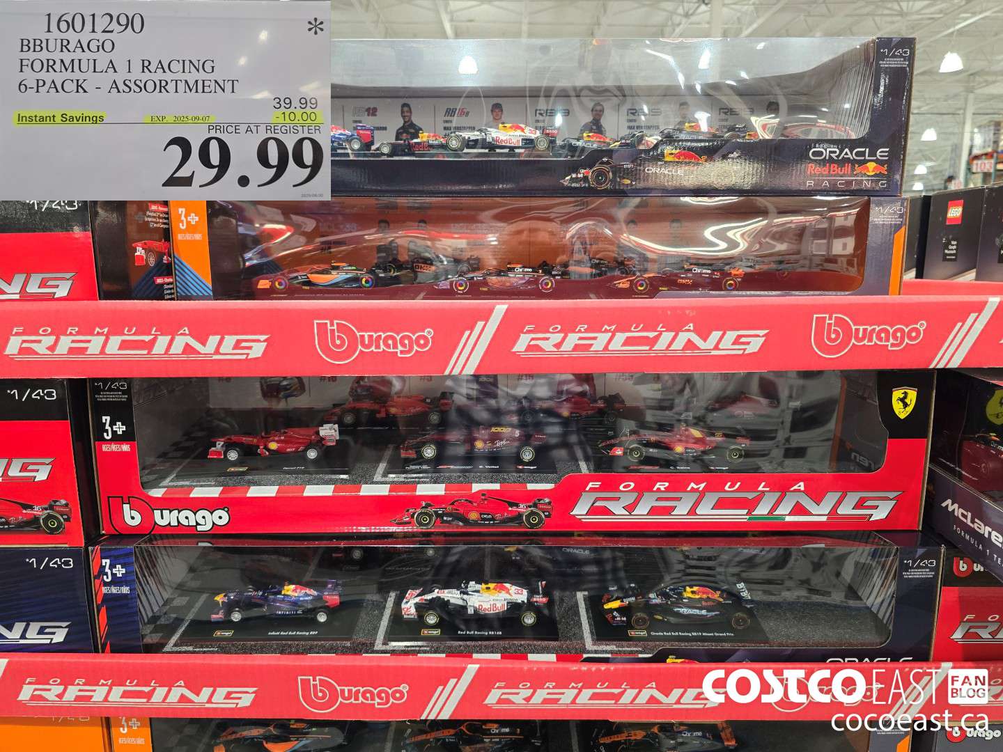 1601290 BURAGO FORMULA 1 RACING 6-PACK - ASSORTMENT ($10.00 INSTANT SAVINGS EXPIRES ON 2025-09-07) $29.99