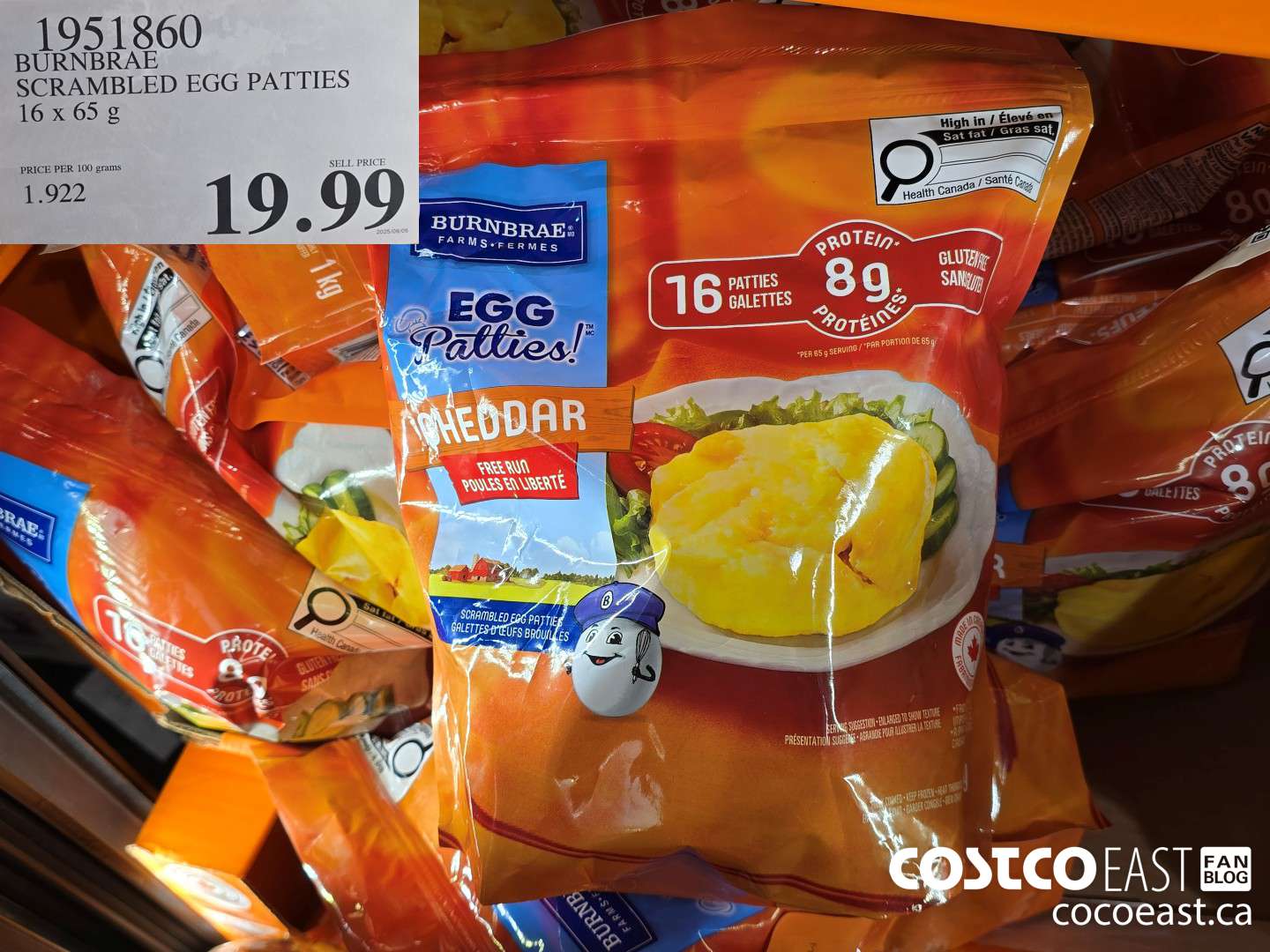 1951860 BURNBRAE SCRAMBLED EGG PATTIES 16 X 65 G $19.99