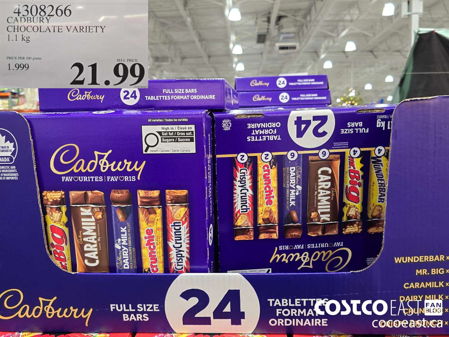 4308266 CADBURY CHOCOLATE VARIETY 1.1 kg $21.99