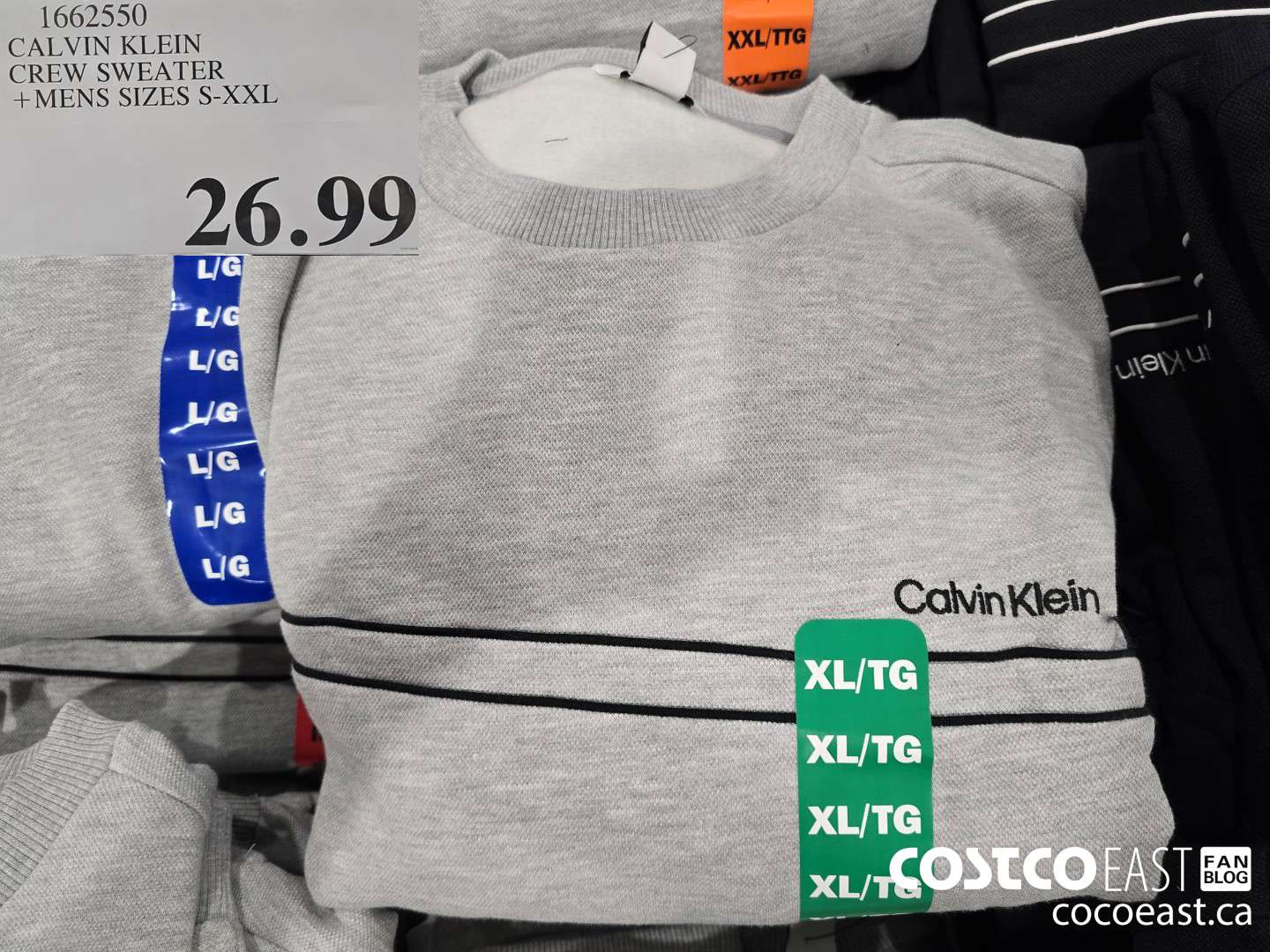 1662550 CALVIN KLEIN CREW SWEATER +MENS SIZES S-XXL $26.99
