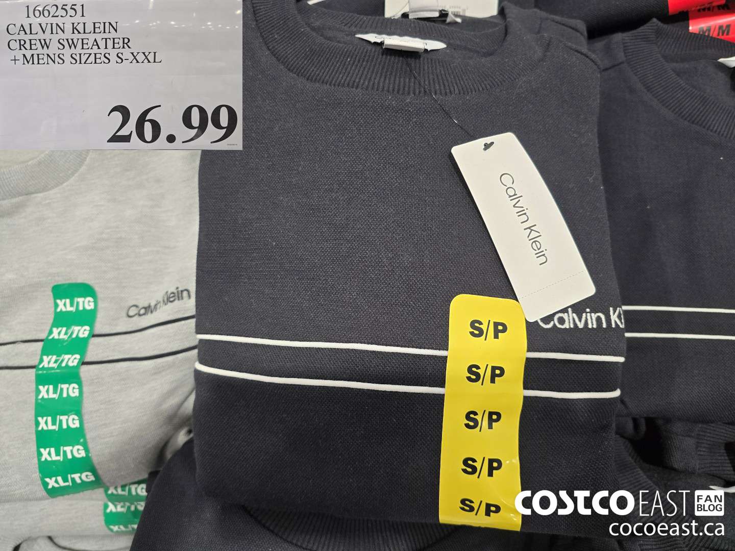 1662551 CALVIN KLEIN CREW SWEATER +MENS SIZES S-XXL $26.99