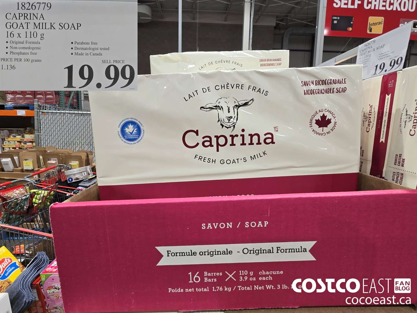 1826779 CAPRINA GOAT MILK SOAP 16 x 110g $19.99