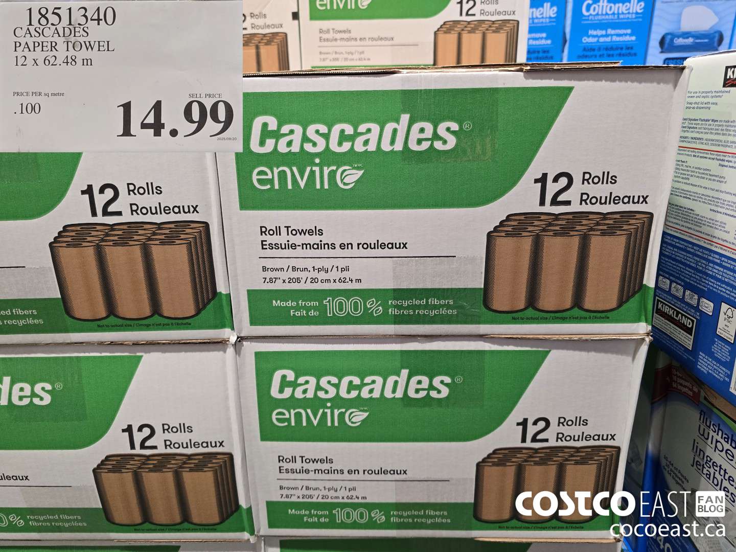 1851340 CASCADES PAPER TOWEL 12 x 62.48 m $14.99
