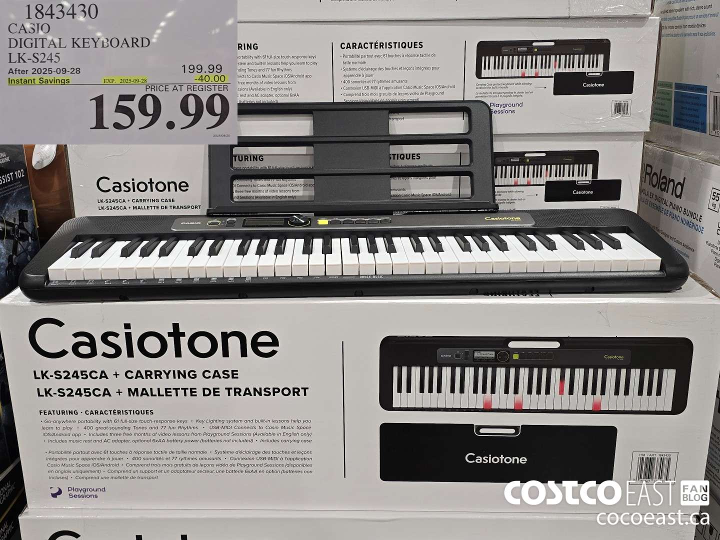 1843430 CASIO DIGITAL KEYBOARD LK-S245 ($40.00 INSTANT SAVINGS EXPIRES ON 2025-09-28) $159.99