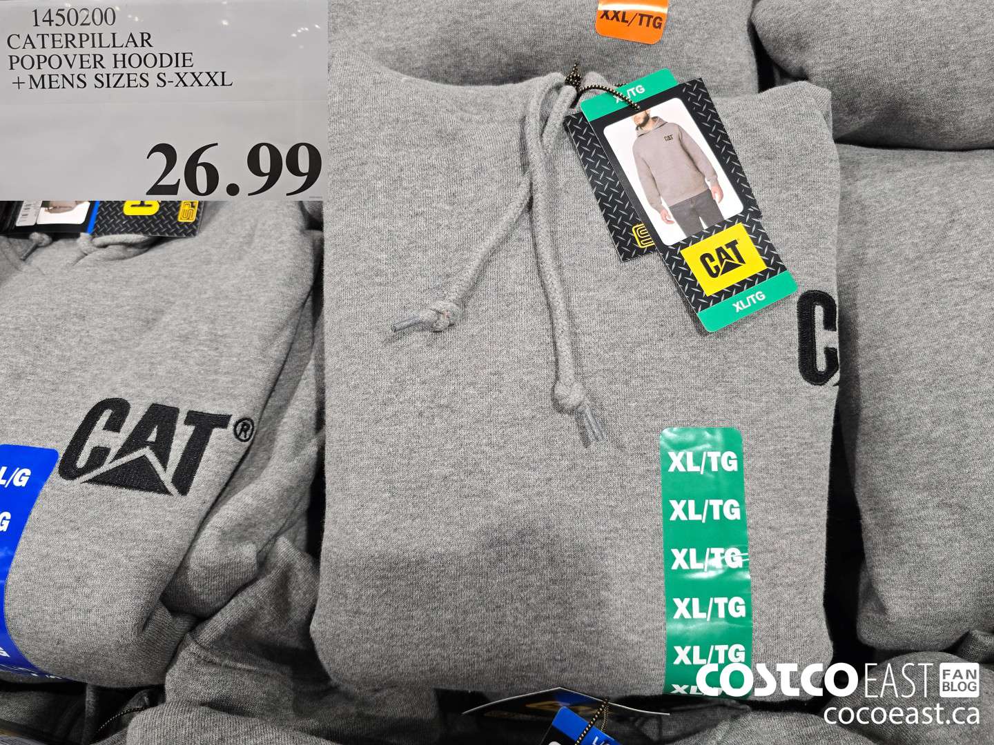 1450200 CATERPILLAR POPOVER HOODIE +MENS SIZES S-XXXL $26.99