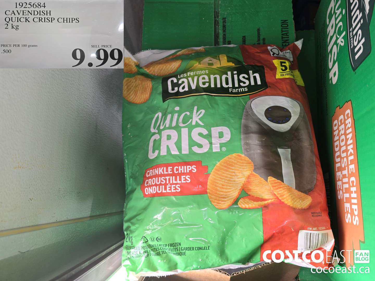 1925684 CAVENDISH QUICK CRISP CHIPS 2 kg $9.99