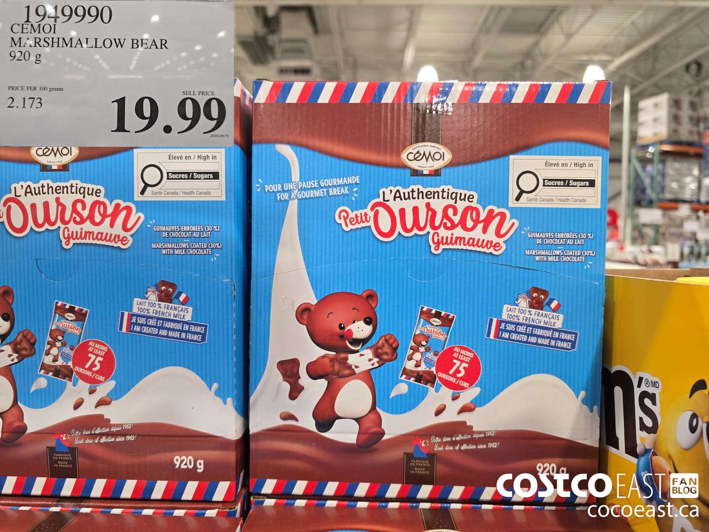 1949990 CEMOI MARSHMALLOW BEAR 920 G $19.99