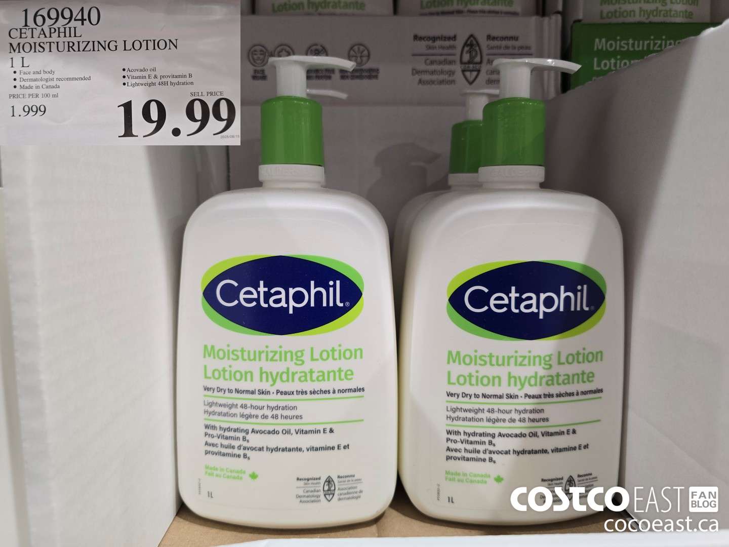 169940 CETAPHIL MOISTURIZING LOTION 1 L $19.99