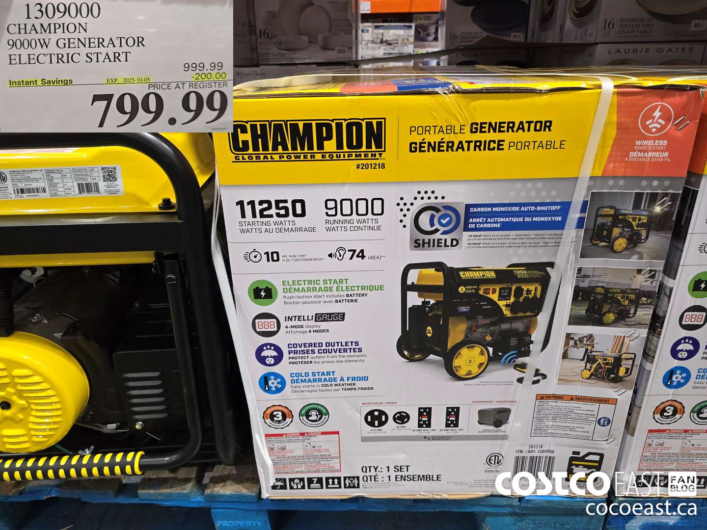 1309000 CHAMPION 9000W GENERATOR ELECTRIC START ($200.00 INSTANT SAVINGS EXPIRES ON 2025-10-05) $799.99