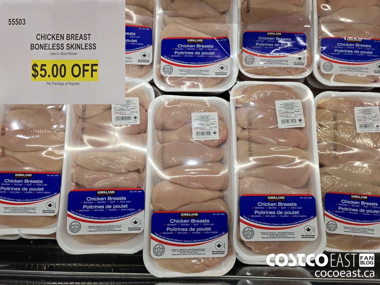 55503 CHICKEN BREASTS BONELESS SKINLESS ($5.00 INSTANT SAVINGS)
