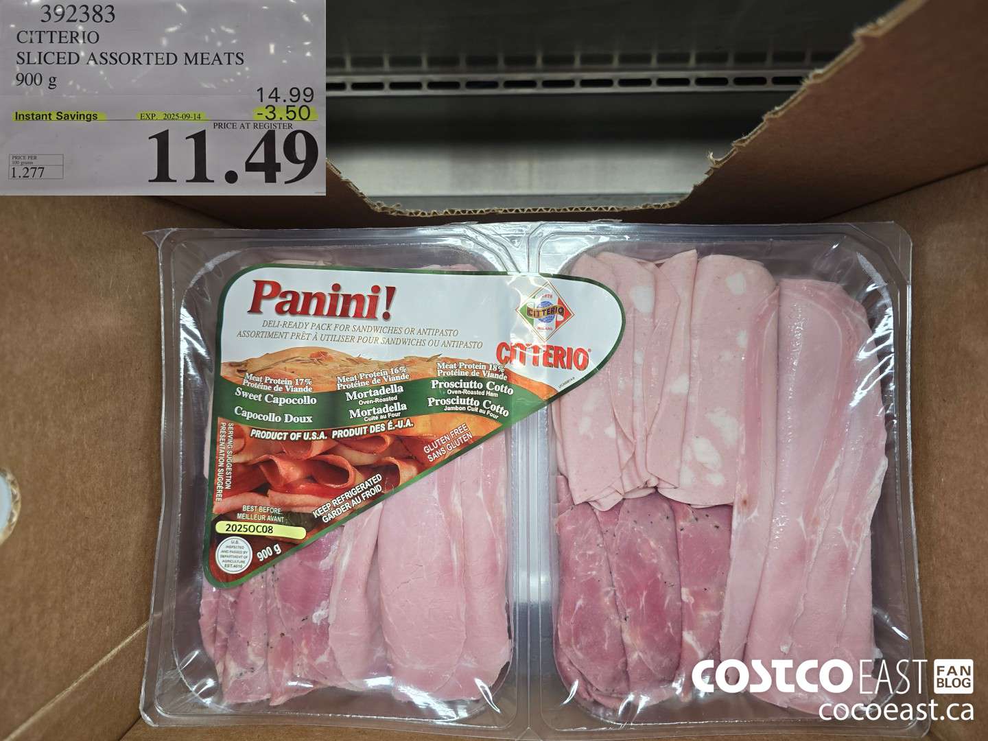 392383 CITTERIO SLICED ASSORTED MEATS 900 g ($3.50 INSTANT SAVINGS EXPIRES ON 2025-09-14) $11.49
