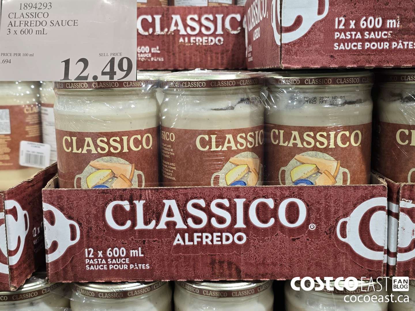 1894293 CLASSICO ALFREDO SAUCE 3 x 600 mL $12.49